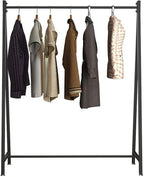 DR.IRON Black Metal Clothing Rack, Industrial Clothes Rack with Top Rod Heavy Duty Clothing Rack for Hanging Clothes for Home Bedroom,Clothing Store, Laundry Room