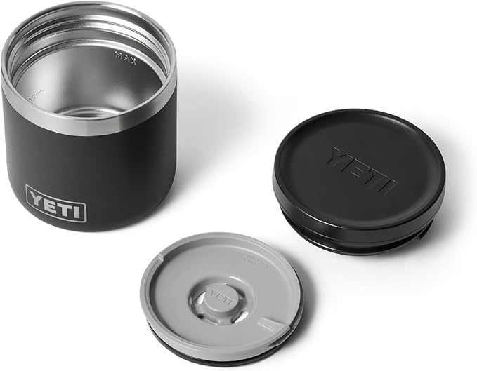 YETI Rambler 8 oz Food Jar, Vacuum Insulated, Stainless Steel, With Airtight Lid, Black