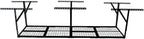 Overhead Garage Storage Rack, 96" × 24" Heavy-Duty Steel Ceiling Mounted Shelf, Adjustable Height 22"–40", 400 Lbs Load Capacity, Garage Ceiling Organizer for Seasonal Storage,Black