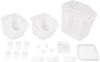 Tiered Laundry Storage Organizer Tiered Laundry Hamper Sorter Bathroom Laundry Basket with Wheels Removable Plastic Storage Basket for Kitchen (3-Tier)