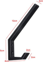 Helmet Holder 2pcs Helmet Holder Hook Jacket Bags Wall Mount Cloth Display Rack Hanger (Black)