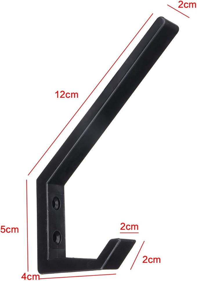 Helmet Holder 2pcs Helmet Holder Hook Jacket Bags Wall Mount Cloth Display Rack Hanger (Black)