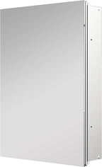 Bathroom Medicine Cabinet, 24x36 inch Mirror Cabinet of Aluminum, Assembly Needed, Surface Mount or Recessed, Medicine Cabinet with Mirror, Adjustable Glass Shelves, Waterproof for Bathroom