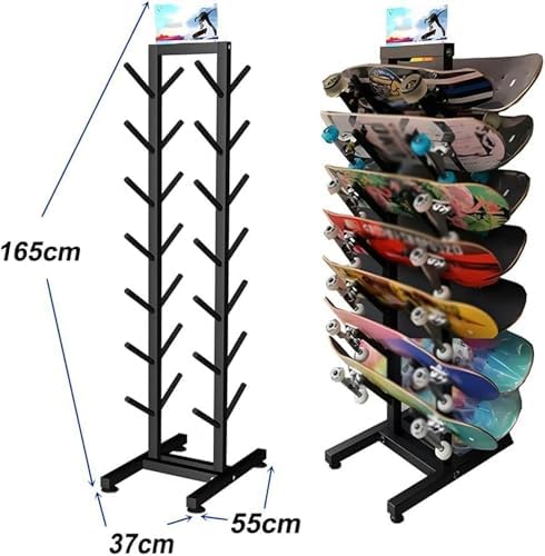 Heavy Duty Ski Storage Rack - Freestanding 7 Pair Metal Ski Organizer, Floor Display Stand for Home Gym, Garage & Shop - Durable Steel Holder for Efficient Space Management