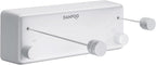 Danpoo Retractable Clothesline, 2x13.8ft Stainless Steel Clothes Line for Indoors/Outdoors, Wall-Mounted Laundry Drying with Auto-Lock, Heavy Duty(White)
