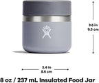 Hydro Flask Food Jar – Insulated Stainless Steel, Snack Travel Container for Hot Food, Lunch, & Soup 8 Oz Cascade Blue