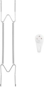 Plate Hangers for The Wall, Suitable for 12-16 inch Decorative Plate, Stainless Steel Wire Plate Holder with Wall Hooks and Rubber tip Protectors, Plate Hangers for Displaying Plates, Platter, Silver
