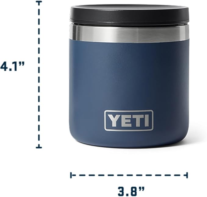 YETI Rambler 8 oz Food Jar, Vacuum Insulated, Stainless Steel, With Airtight Lid, Black