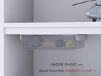 Under Desk Drawers for Organization, Pull Slide out Drawer Underneath Table With Lip, Attachable Under Shelf Pencil Drawer, Clear Light Black