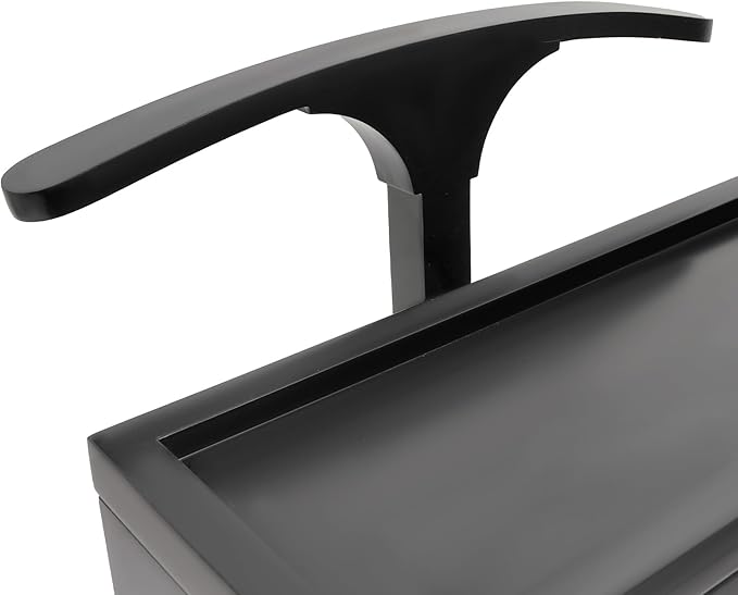 Clothes Valet Stand Holder for Men, Wood Suit Valet Stand with Top Tray, Clothing Rack with Shoe Shelf and Suit Trouser Bar for Entrance Hall and Bedroom