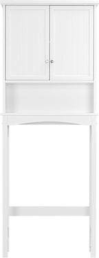 UTEX Over The Toilet Storage Cabinet, Bathroom Above Toilet Cabinet Organizer with Adjustable Shelves, White