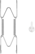 Bilillo Plate Hangers for The Wall, Suitable for 6-8 inch Decorative Plate, Stainless Steel Invisible Heavy Duty Wire Plate Holder with Wall Hooks, Plate Hangers for Displaying Plates, Silver
