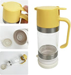 2Pcs Honey Dispenser No Drip,12OZ Glass Honey Jar with Handle,Syrup Dispenser for Coffee or Tea,Mess Free Honey-Dispenser for Maple Syrup, Honey-Container (Green+Black)