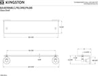 Kingston Brass BA4819ORB Metropolitan Glass Shelf, Oil Rubbed Bronze,2-3/4"