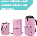 laundry bag backpack,extra-large heavy duty laundry bags,laundry backpack for college students,drawstring closure (Light Pink Laundry Bag)