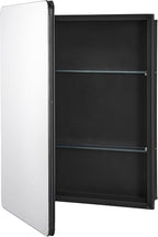 VEVOR Medicine Cabinet, 24 x 30 inch, Medicine Cabinet for Bathroom with Mirror, Aluminum Frame Bathroom Wall Cabinet, 2-Layer Adjustable Shelves, Recessed & Wall-Mounted Installation