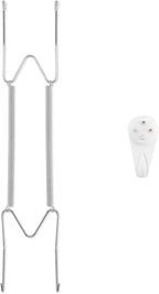 Plate Hangers for The Wall, Suitable for 10-14 inch Decorative Plate, Stainless Steel Wire Plate Holder with Wall Hooks and Rubber tip Protectors, Plate Hangers for Displaying Plates, Platter, Silver