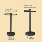 YUMORE Hand Towel Holder Stand Countertop Towel Rack Free Standing Towel Bar Hanger for Bathroom Kitchen Pro Matte Black