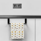 Towel Rack for Cabinet, Strong Steel Kitchen Over Cabinet Towel Bar Holder, 9" Wide - 2 Pack - Black