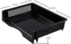 Plastic Stackable File Paper Storage Tray, Office Stackable Letter Tray, Black, 6 Pack
