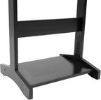 Suit Valet Stand, Wood Suit Stands Butler Clothing Rack, Freestanding Clothes Rack with Drawer Tray Shoe Rack for Organizes Ties, Belts, Shoes (Black)