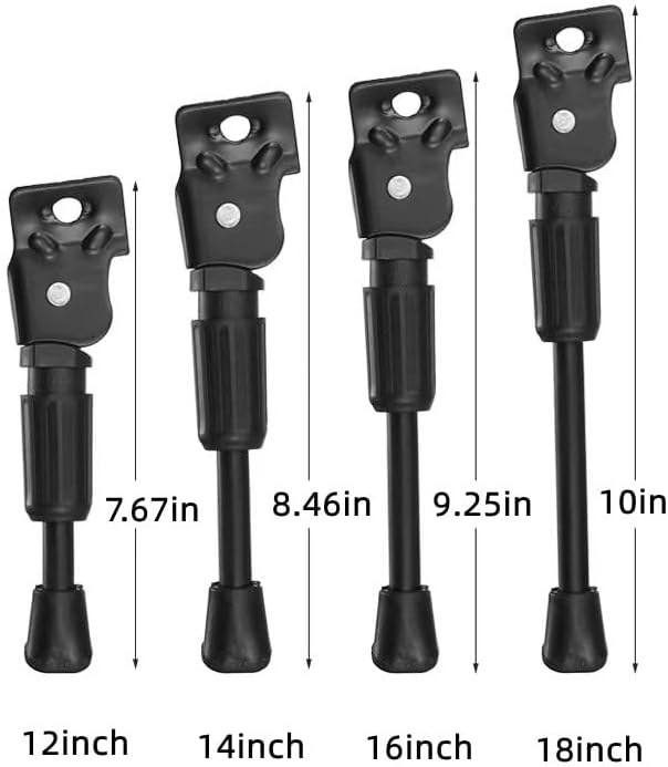 MINILUJIA Upgraded Spring Built-in Kids Bike Kickstand For 12/14/16/18/20 Inch Children’s Bicycle Stand Support Rack (14inch)