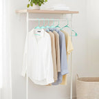 Utopia Home Plastic Hangers 30 Pack - Perfect Space Saving Clothes Hanger - Durable and Strong - Perfect Closet Organizers with Shoulder Grooves (Aqua)