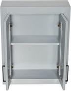 ARIEL Bathroom Wall Cabinet 26" H x 21" W x 8" D - Closed Door - Grey