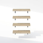 Furinno Tanna Floating Shelves for Wall Set of 4, 22-Inch Bathroom Wall Shelf, Wall Mounted Shelf, for Bathroom Organizers and Storage, Living Room, Natural