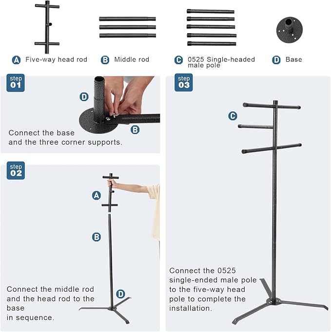 Pool Towel Rack Outdoor 60 Inch Height Outdoor Towel Rack For Pool Heavy-Duty Towel Stand Rustproof & Slip-Resistant Towel Drying Rack Suitable For Indoor Use For Towels, Clothing, Swim Rings, Goggles