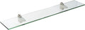 Spancraft Glass F-6x33-Brushed Steel Falcon Glass Shelf, Brushed Steel, 6" x 33"