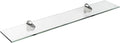 Spancraft Glass H-12x36-Brushed Steel Heron Glass Shelf, Brushed Steel, 12" x 36"