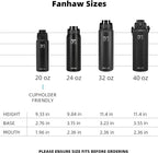 Fanhaw 40 oz Insulated Stainless Steel Water Bottle with Chug Lid, Leakproof & Sweat-Free Extra-Large Metal Bottle for Outdoor, Hiking & Gym (Sky Blue)