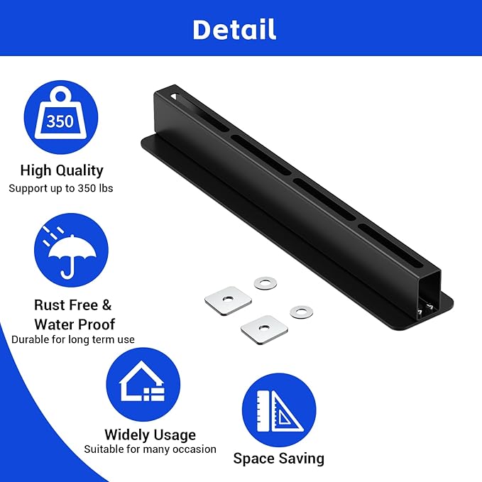 6-Pack Overhead Storage Rack, Ceiling Rack for Bin Organization, Heavy-Duty Garage Support for Most Containers (for 5 Bins)