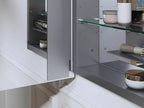 Kohler 36540-CPL Verdera® Medicine Cabinet Mirror, Arched Design, Left-Hinged, Mirrored Interior, Adjustable Shelves, Rustproof, 20 in. W x 34 in. H, Polished Chrome