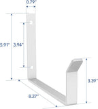 FLEXIMOUNTS 2 Pack Add On Storage Utility Hook Accessory for Garage Ceiling Rack, Max Weight Capacity up to 35lbs,White