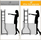 Over Washer and Dryer Shelves,Heavy Duty Laundry Room Storage Organization Clothes Drying Rack,5 Tier Adjustable Height Wire Shelving and Wire Basket with Hanger Rod&Hook,Space Saving Shelf | Heavy Duty, Clothes Drying Rack, Adjustable Height, Hanger R...