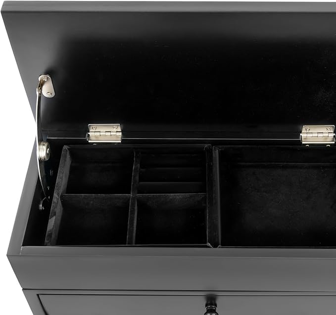 Suit Valet Stand, Solid Wood Valet Stand with Drawer & Top Compartment, Contour Hanger & Shoe Shelf & Trouser Bar, FreeStanding Suit Hanger Shoe Rack For Guest Rooms Hotel
