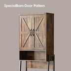 Vabches Over The Toilet Storage Cabinet with 2-Door Design Bathroom Organizers and Storage with Anti-Tip Device Over Toilet Organizer with Shelves for Bathroom,Restroom,Laundry Brown
