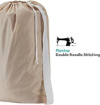 HOMEST XL Nylon Laundry Bag with Strap, Large Dirty Clothes Organizer, Easy Fit a Laundry Hamper or Basket, Can Carry Up to 4 Loads of Laundry, Beige
