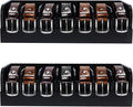 GTI Belt Organizer,2pcs 7 Compartments Belt Organizer for Closet and Drawer, Bamboo Display Case for Tie and Belt, Belt Storage Organizer for Men Women (Black)