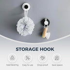 Suction Cup Hooks for Wreaths on Glass, 2025 New No Drill Suction Cup Hooks for Shower, Wreath Hanger Holder for Front Door, Upgraded Towel Hooks for Window Bathroom Mirrors (2, Black)