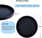 Silicone Bathroom Tray - 9-Inch Round Vanity Tray, Suitable for Candles, Perfumes, Soap Dispensers Black