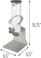 Zevro Indispensable SmartSpace Dry Food Dispenser, Single Control, Stainless Steel, Silver
