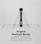 Steadyrack Bike Rack for Road Bikes - The Original Wall Mounted Vertical Bike Storage - Fits Narrow Tires