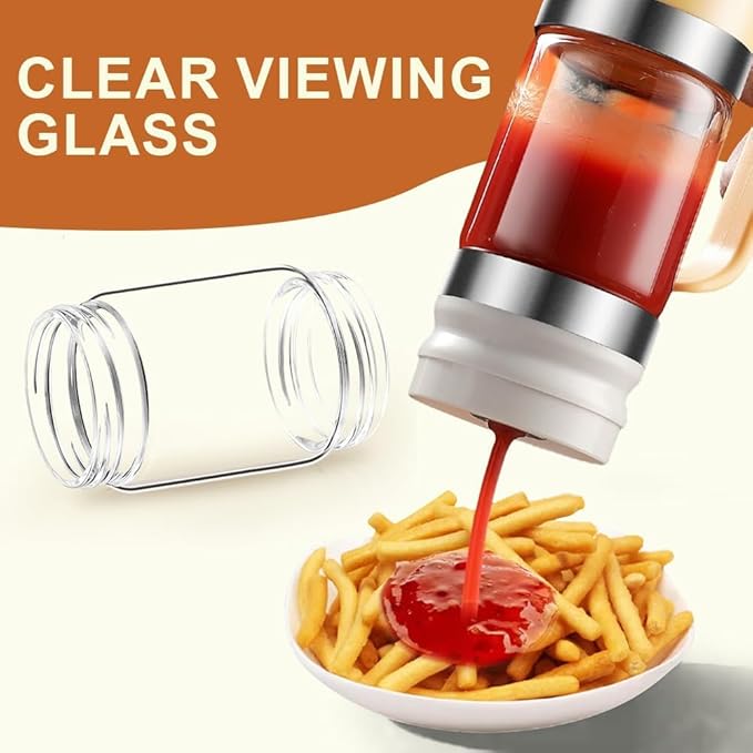 No-Drip Honey Dispenser, 2026 New Glass Honey Dispenser, No Drip Glass Honeys Dispensers with Stand, Maple Syrup Dispensers, Syrup and Jam, Honeys Container with Handle (Black)