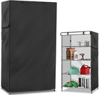 Wire Shelf Cover,600D Heavy Duty 100% Waterproof Shelf Covers for Wire Shelving,Outdoor Storage Shelves Cover for Metal Rack,60" W x 24" D x 72" H,Black