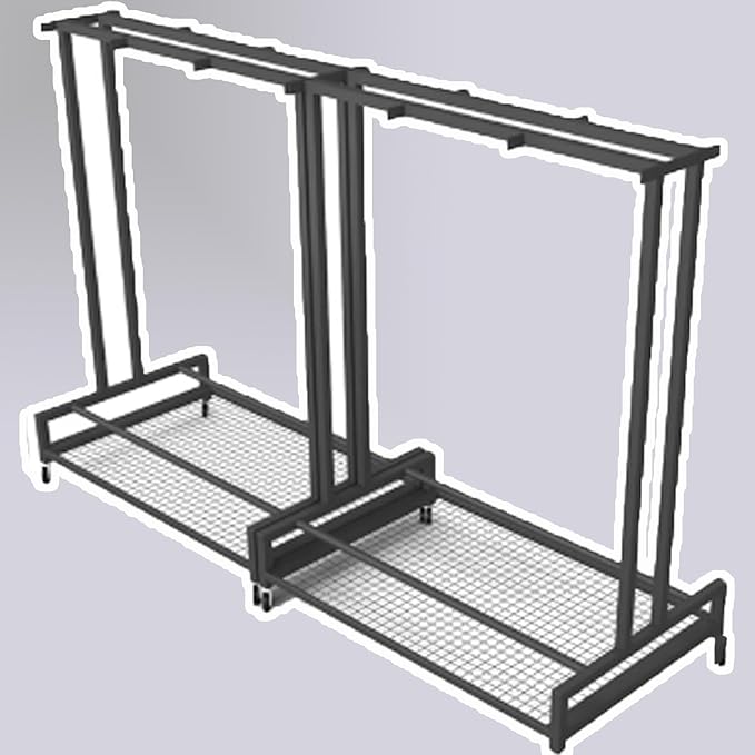 1 2 3 4 5 6 8 9 10 Pair Ski Storage Rack for Organize, Indoor Ski Board Stand for Garage/Basement/Shed, Floor Standing Longboard Carrier Wheels(Holds 12 pcs(6 Pair))