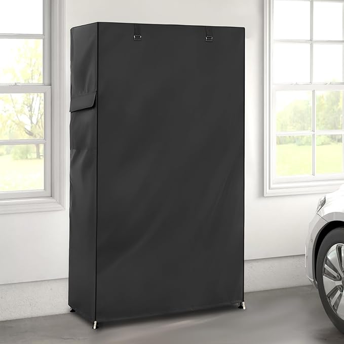 Wire Shelf Cover,600D Heavy Duty 100% Waterproof Shelf Covers for Wire Shelving,Outdoor Storage Shelves Cover for Metal Rack,36" W x 18" D x 72" H,Black
