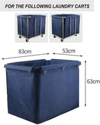 Laundry Cart Replacement Liner Bag - Large Capacity Waterproof Oxford Cloth Storage Bag for Rolling Laundry Baskets, Ideal for Laundry, Hotels, and Cleaning